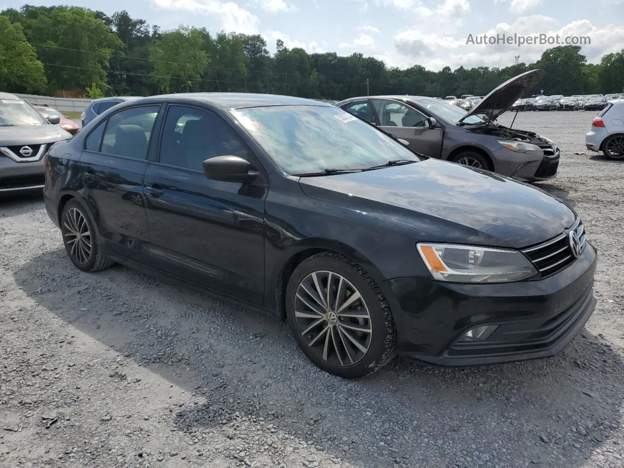 2016 Volkswagen Jetta Sport Black vin: 3VWD17AJXGM297197