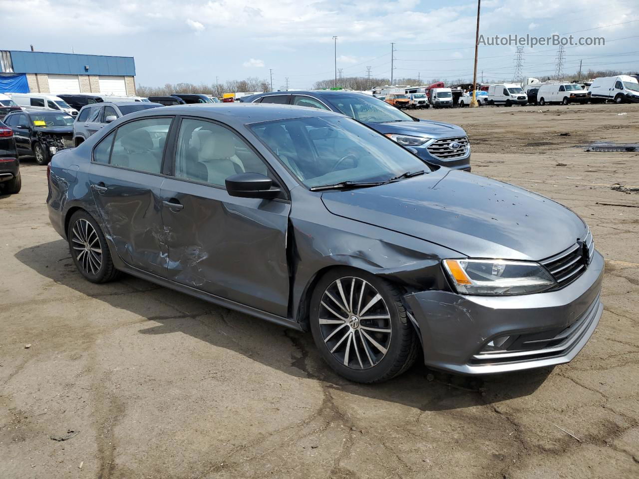 2016 Volkswagen Jetta Sport Серый vin: 3VWD17AJXGM400327