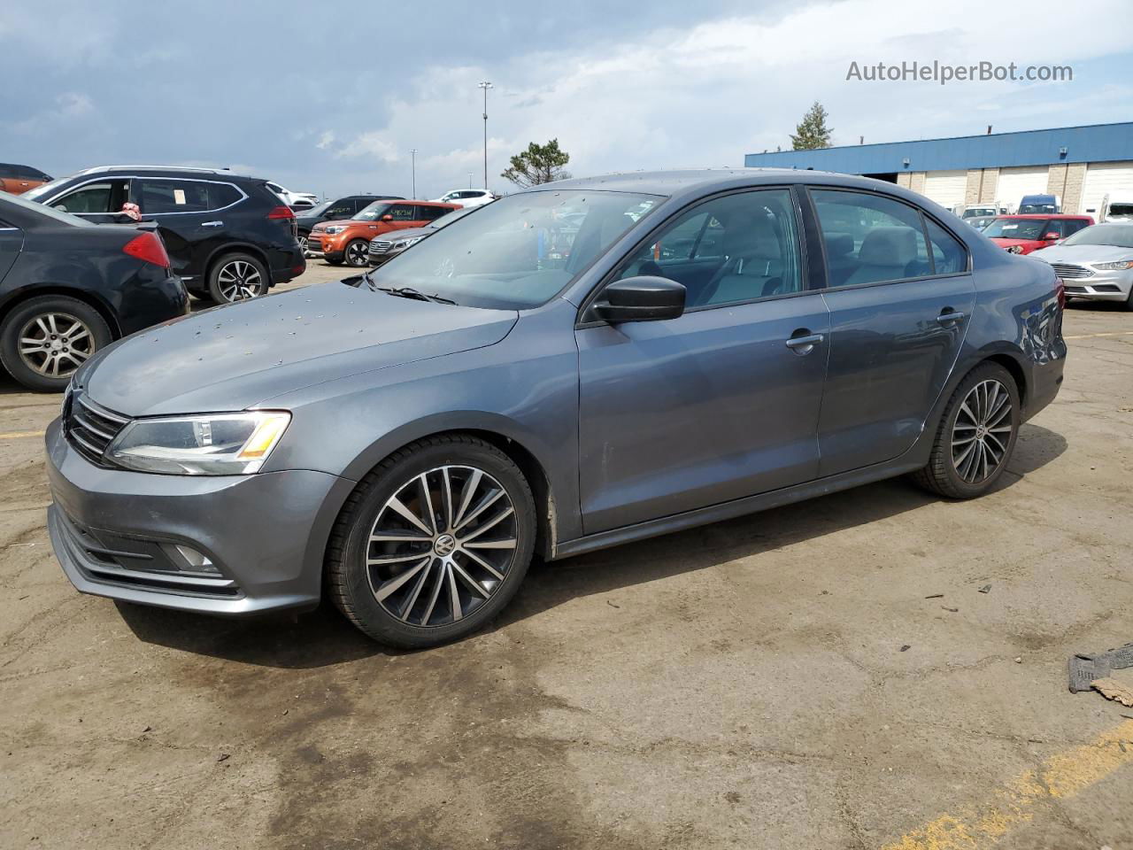 2016 Volkswagen Jetta Sport Серый vin: 3VWD17AJXGM400327