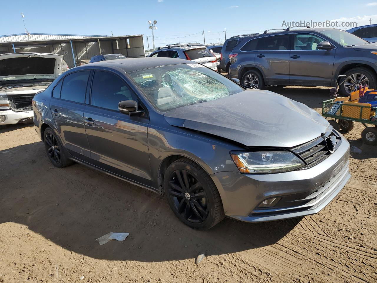 2018 Volkswagen Jetta Sport Gray vin: 3VWD17AJXJM222751