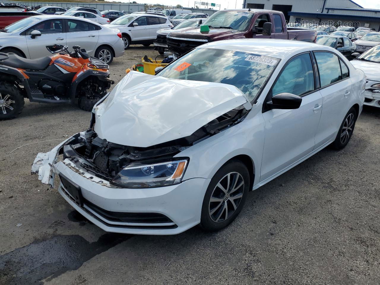 2016 Volkswagen Jetta Se White vin: 3VWD67AJ0GM283021