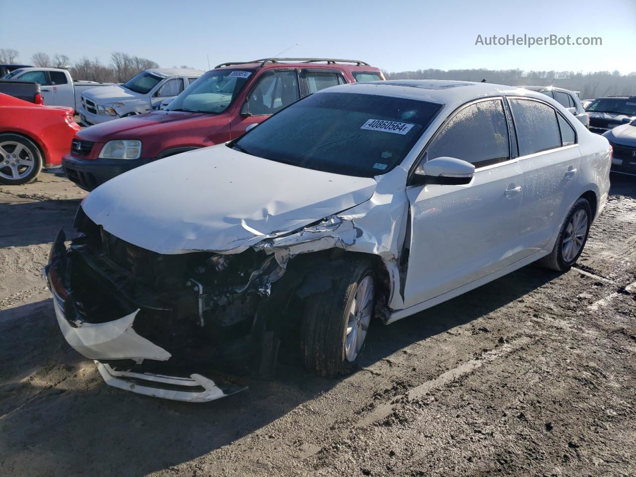 2016 Volkswagen Jetta Se White vin: 3VWD67AJ0GM365590