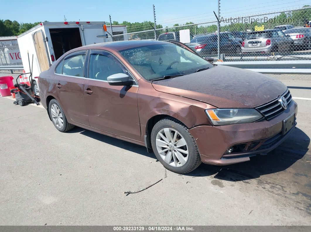 2016 Volkswagen Jetta 1.4t Se Brown vin: 3VWD67AJ1GM317354