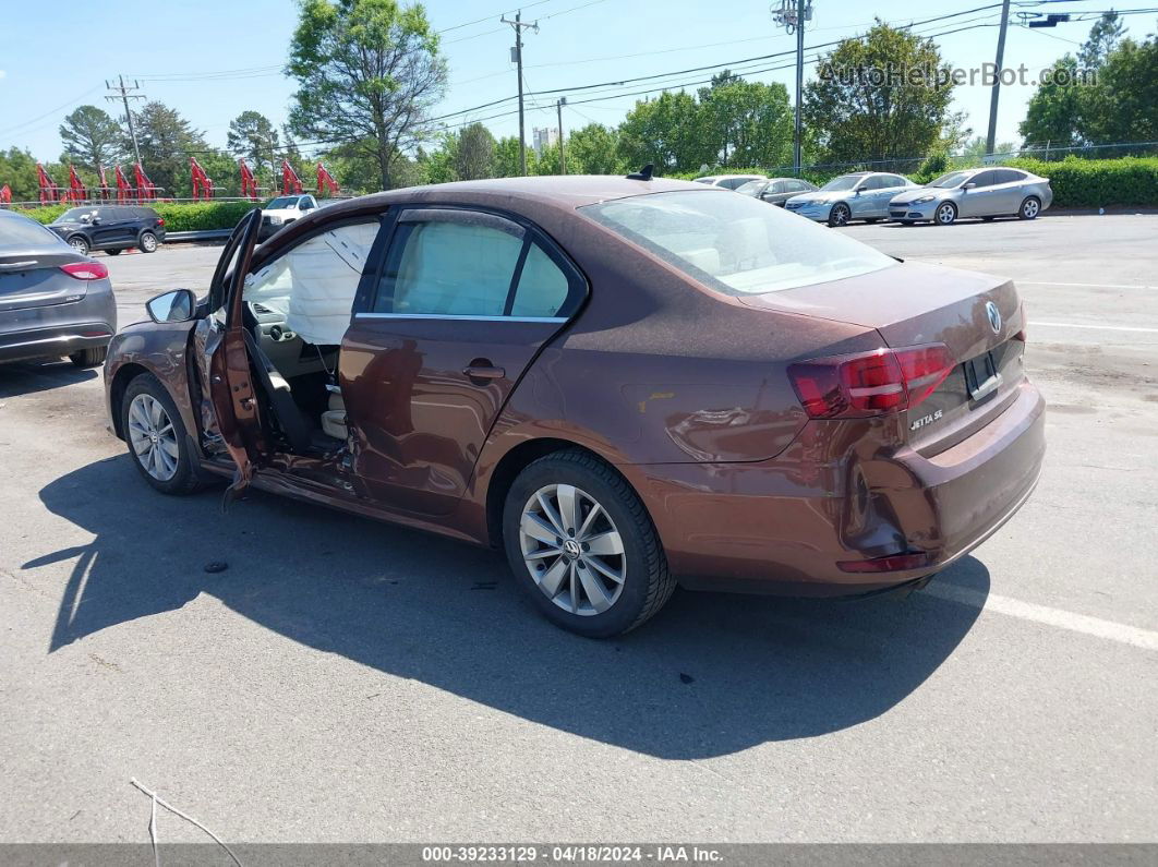 2016 Volkswagen Jetta 1.4t Se Brown vin: 3VWD67AJ1GM317354