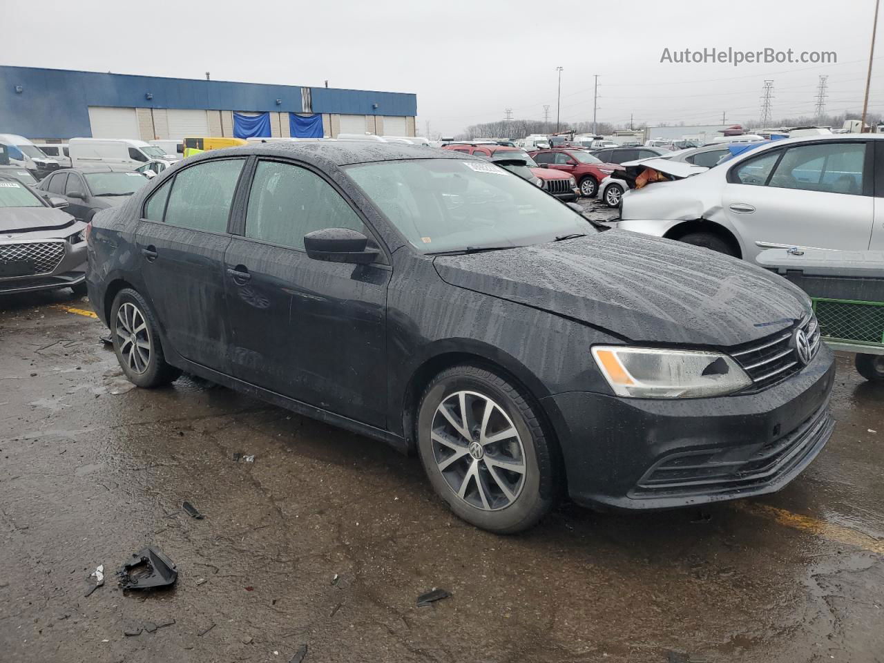 2016 Volkswagen Jetta Se Black vin: 3VWD67AJ1GM348877