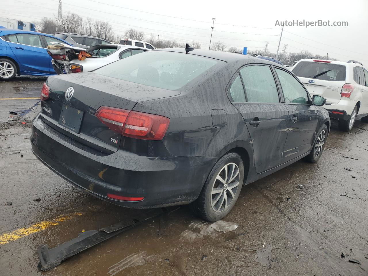 2016 Volkswagen Jetta Se Black vin: 3VWD67AJ1GM348877