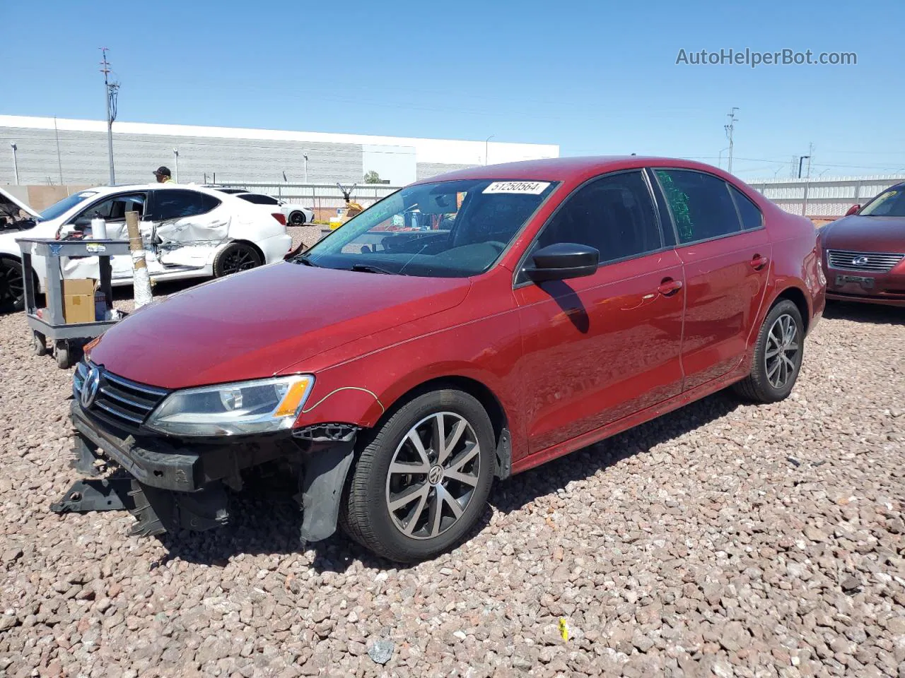 2016 Volkswagen Jetta Se Red vin: 3VWD67AJ1GM369969