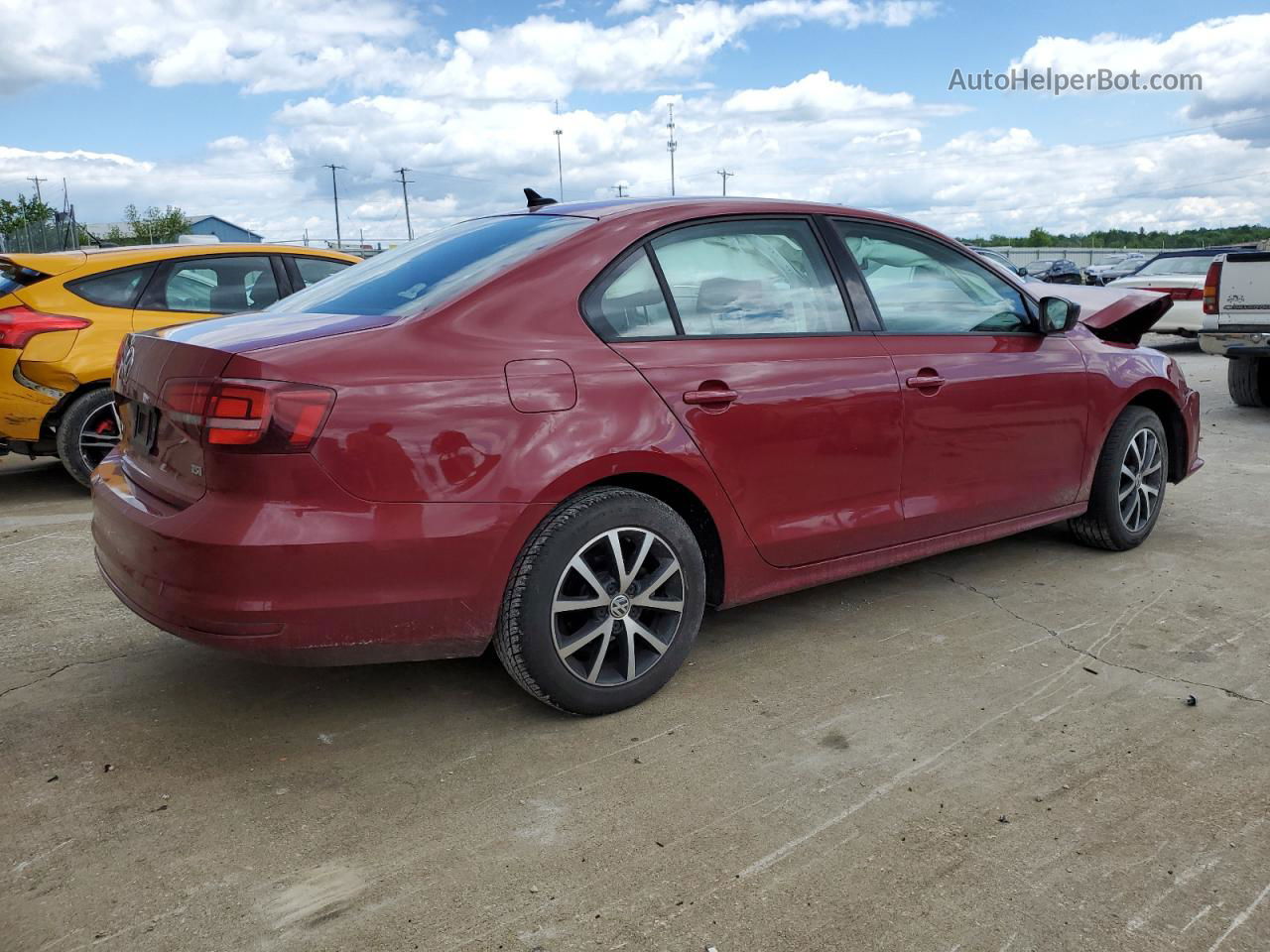 2016 Volkswagen Jetta Se Maroon vin: 3VWD67AJ2GM256564