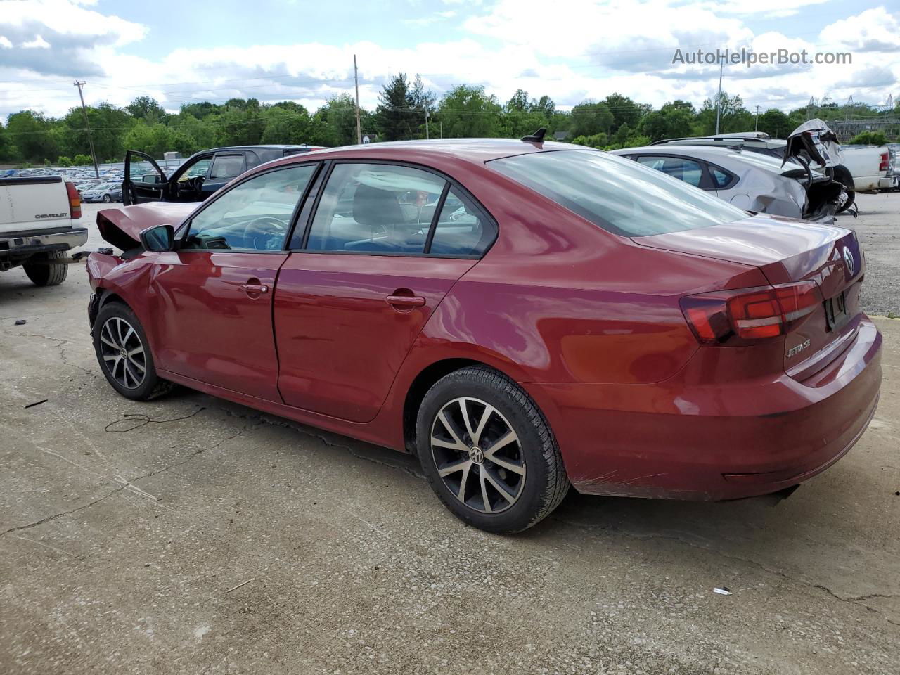 2016 Volkswagen Jetta Se Maroon vin: 3VWD67AJ2GM256564