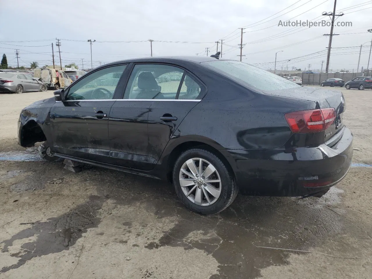 2016 Volkswagen Jetta Se Black vin: 3VWD67AJ2GM258301