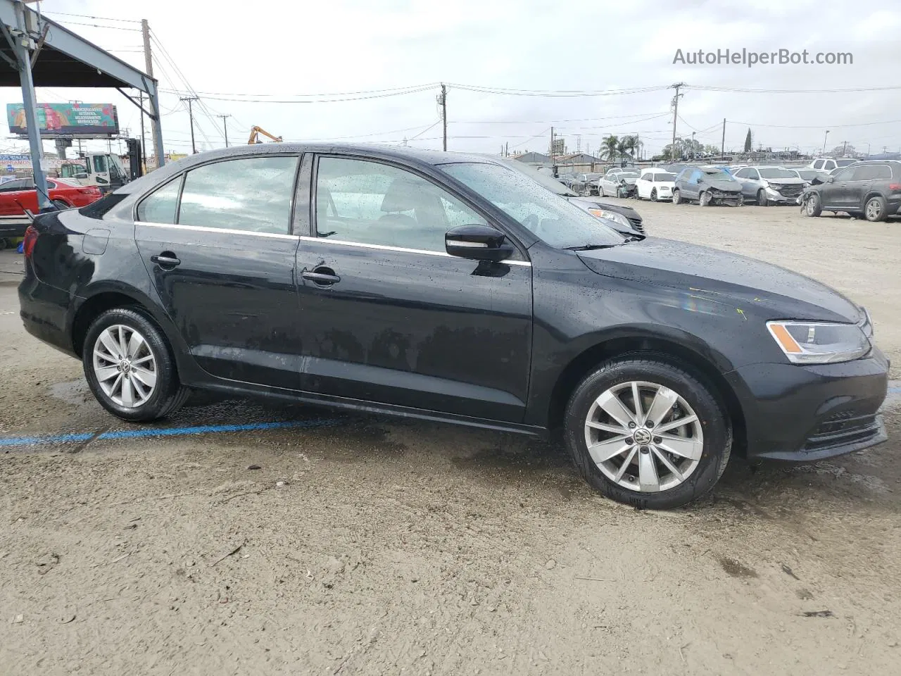 2016 Volkswagen Jetta Se Black vin: 3VWD67AJ2GM258301