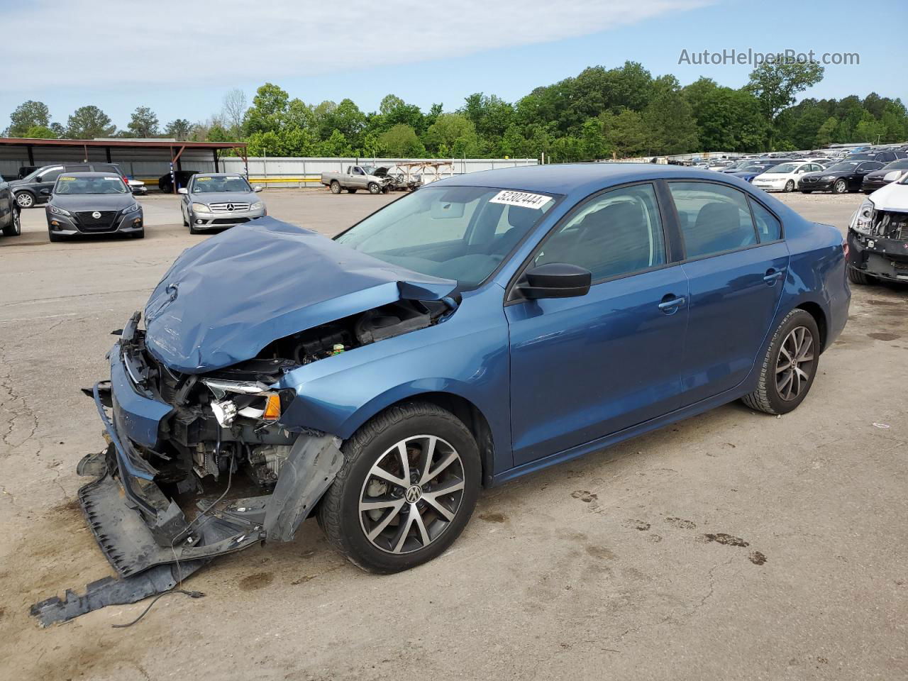 2016 Volkswagen Jetta Se Blue vin: 3VWD67AJ2GM293338