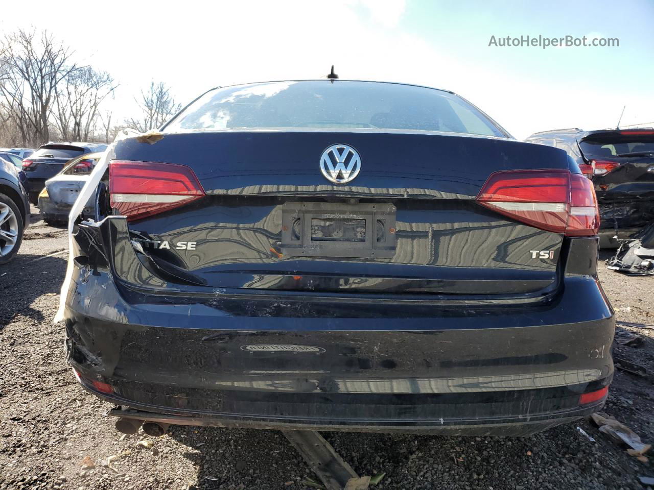 2016 Volkswagen Jetta Se Черный vin: 3VWD67AJ2GM384741