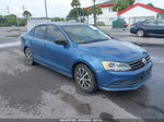 2016 Volkswagen Jetta 1.4t Se Синий vin: 3VWD67AJ3GM221290