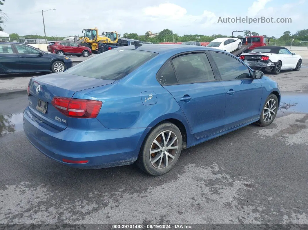 2016 Volkswagen Jetta 1.4t Se Синий vin: 3VWD67AJ3GM221290