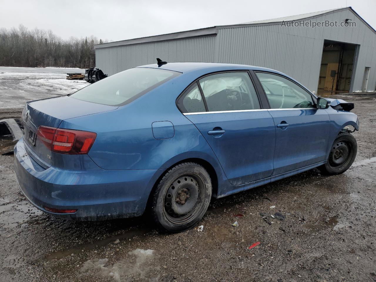 2016 Volkswagen Jetta Se Blue vin: 3VWD67AJ3GM401174