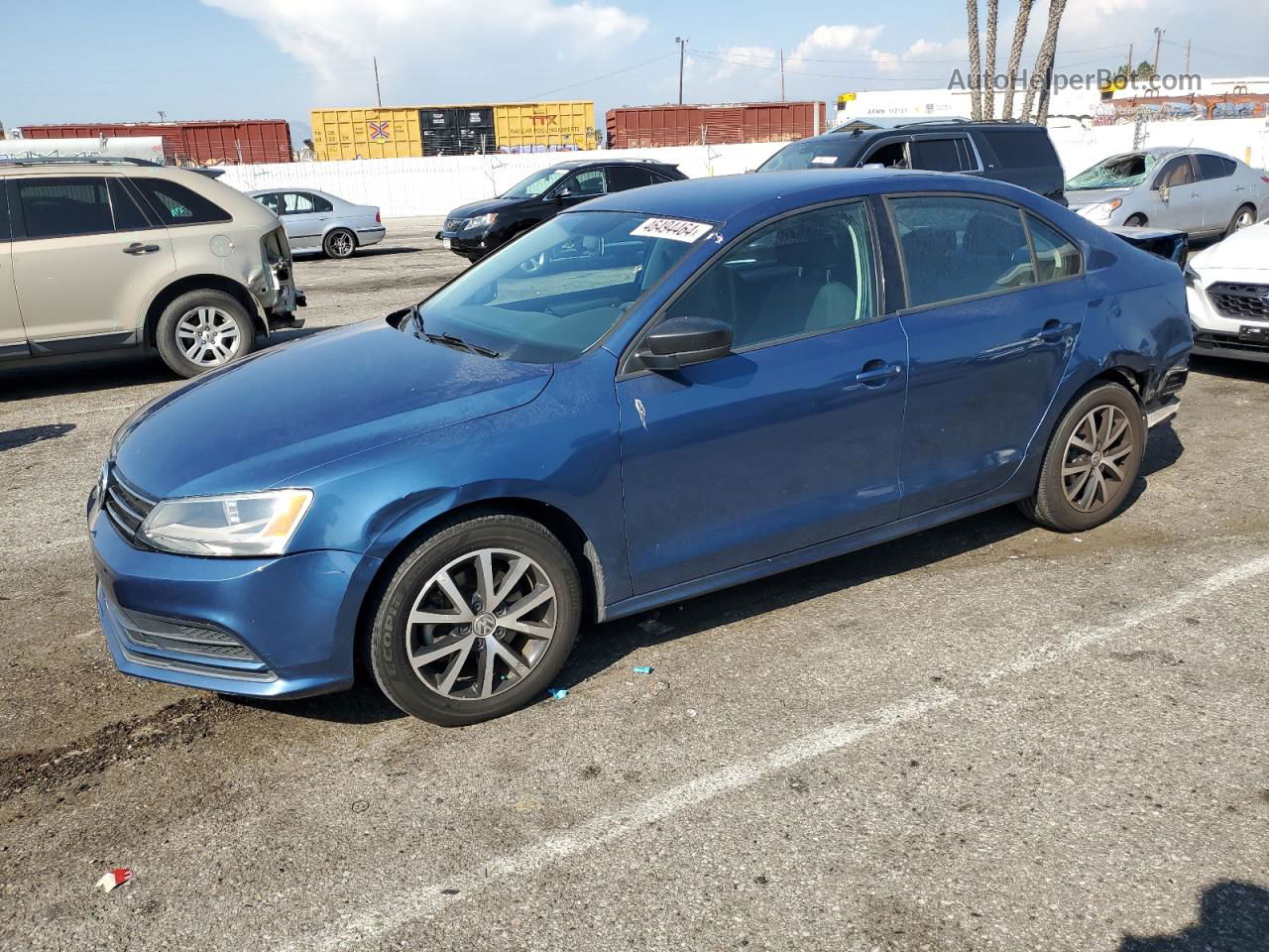 2016 Volkswagen Jetta Se Blue vin: 3VWD67AJ4GM261118