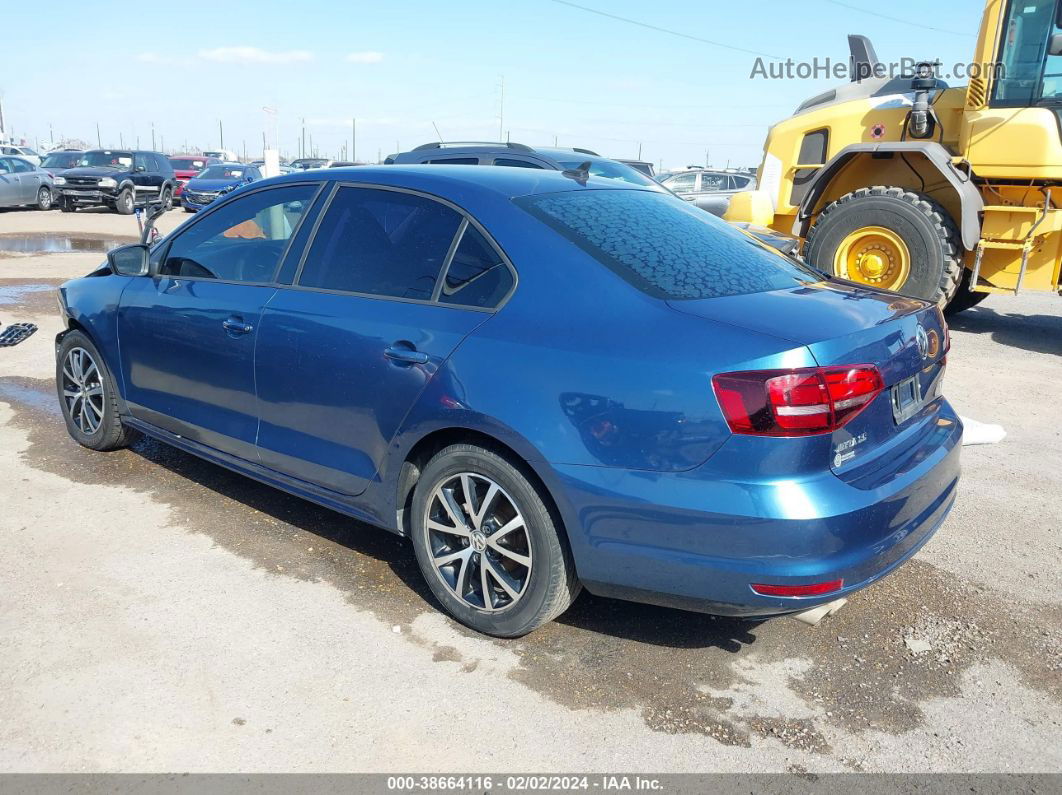 2016 Volkswagen Jetta 1.4t Se Blue vin: 3VWD67AJ4GM264214