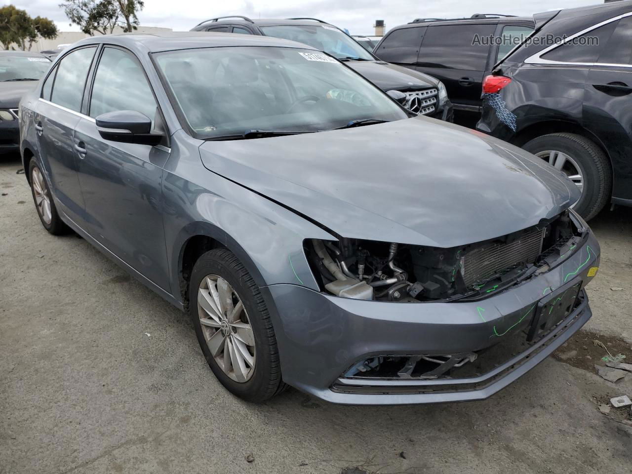 2016 Volkswagen Jetta Se Серый vin: 3VWD67AJ4GM367200