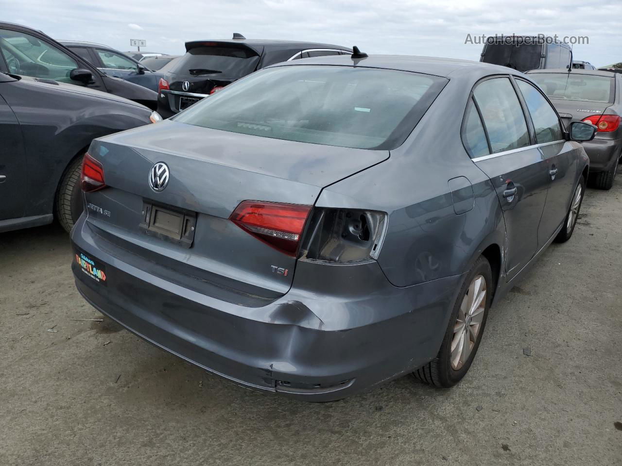 2016 Volkswagen Jetta Se Серый vin: 3VWD67AJ4GM367200