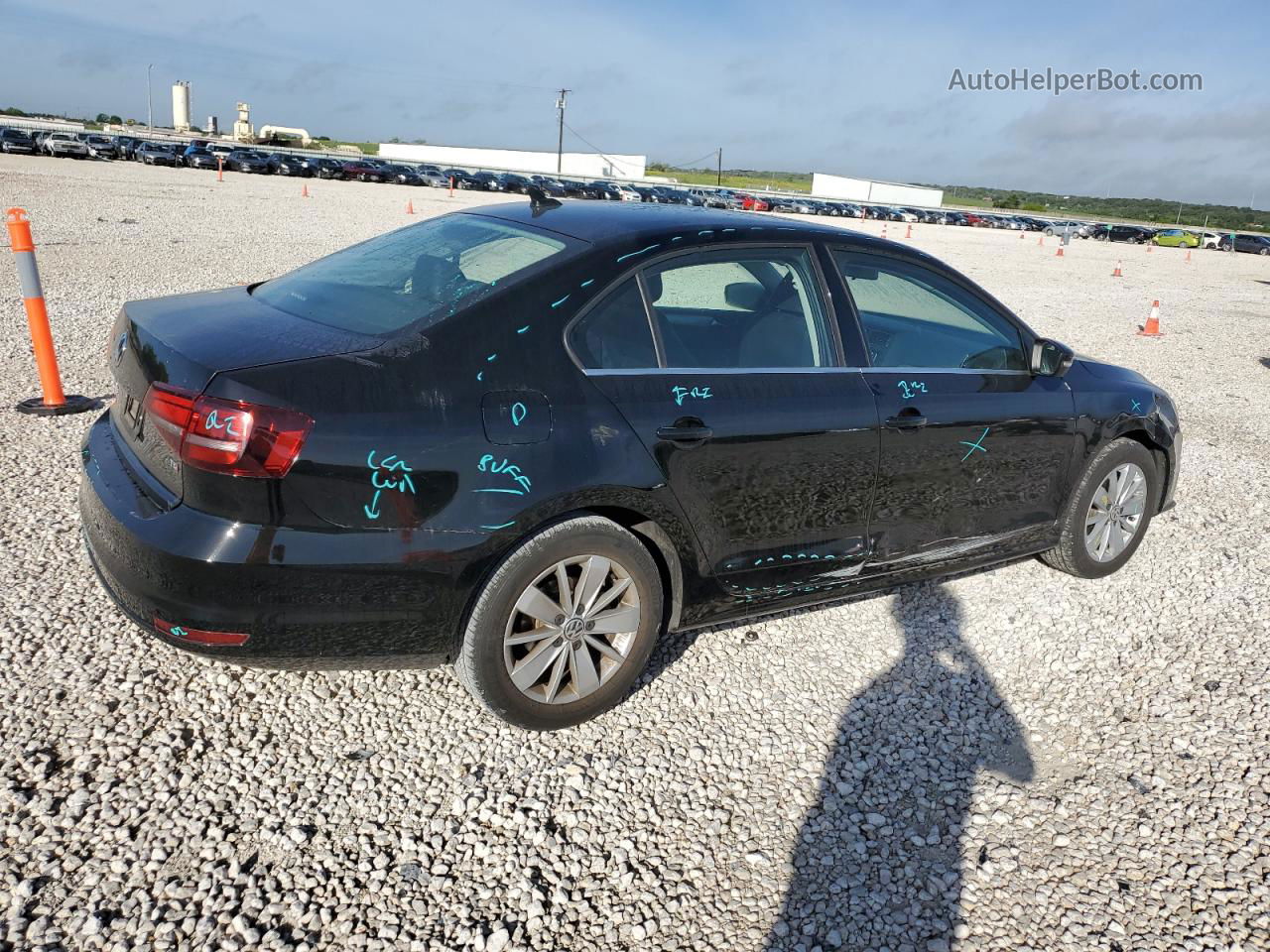 2016 Volkswagen Jetta Se Black vin: 3VWD67AJ4GM375006