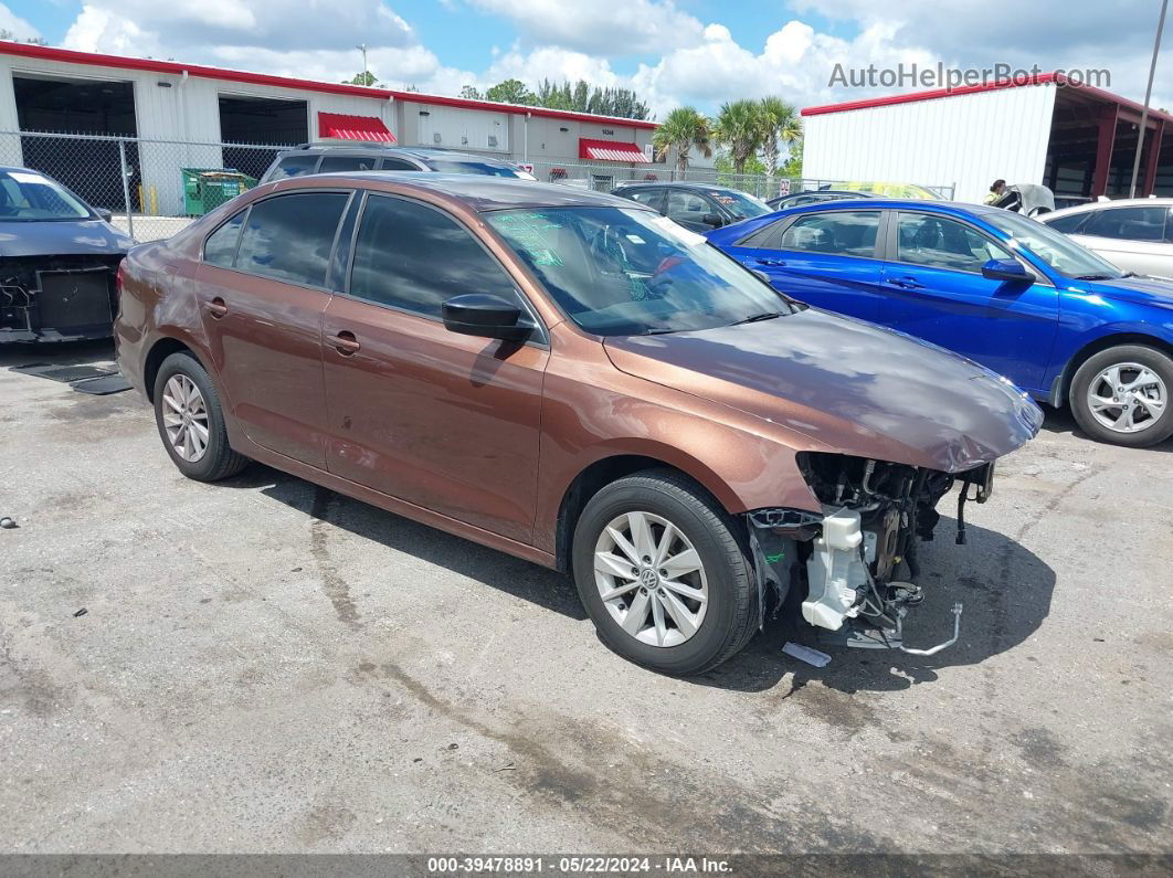 2016 Volkswagen Jetta 1.4t Se Brown vin: 3VWD67AJ4GM391822