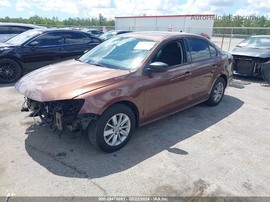 2016 Volkswagen Jetta 1.4t Se Brown vin: 3VWD67AJ4GM391822