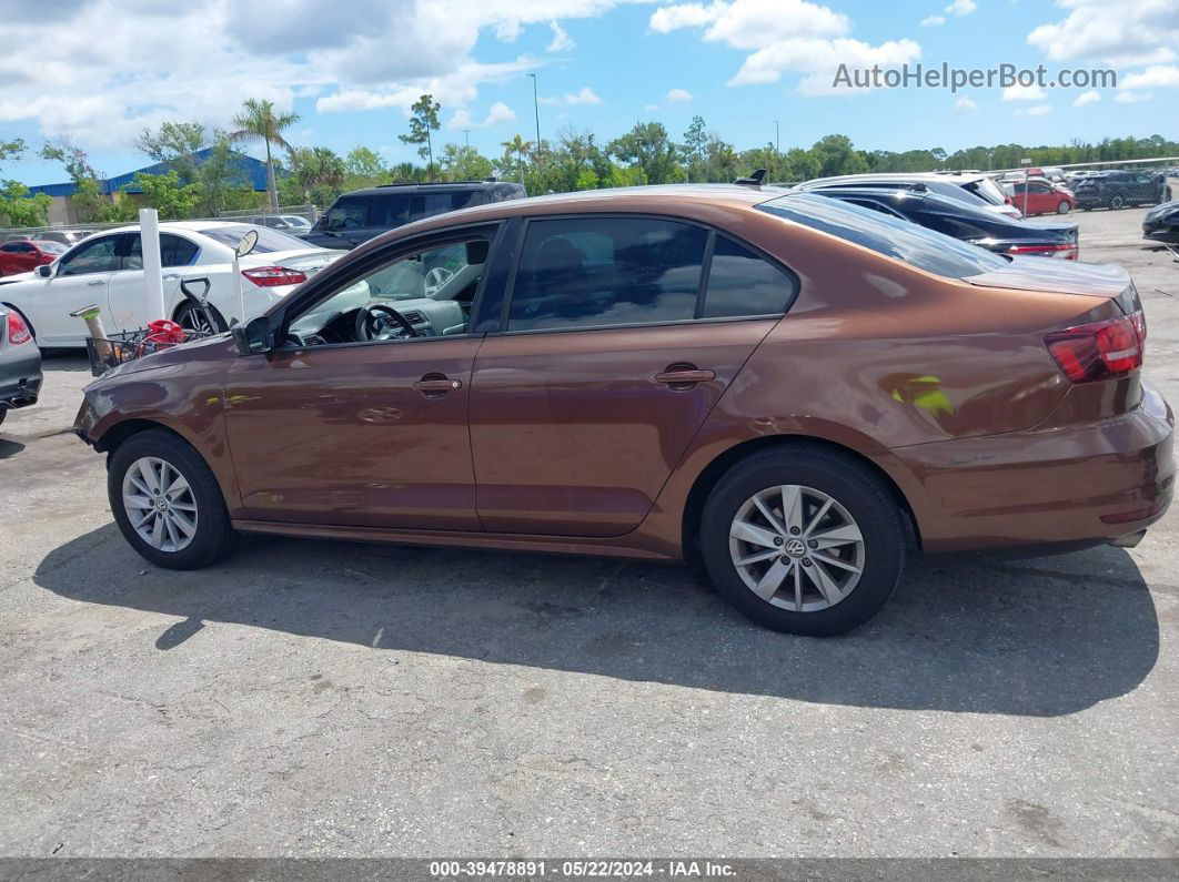 2016 Volkswagen Jetta 1.4t Se Brown vin: 3VWD67AJ4GM391822