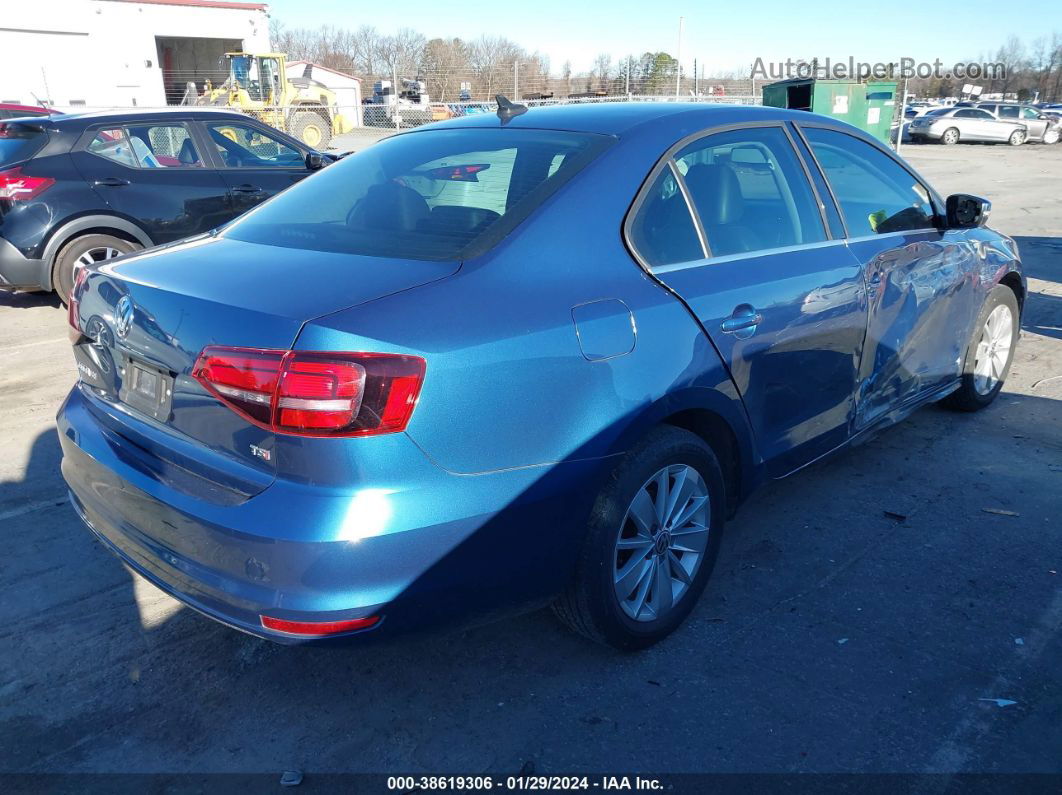 2016 Volkswagen Jetta 1.4t Se Blue vin: 3VWD67AJ5GM307037