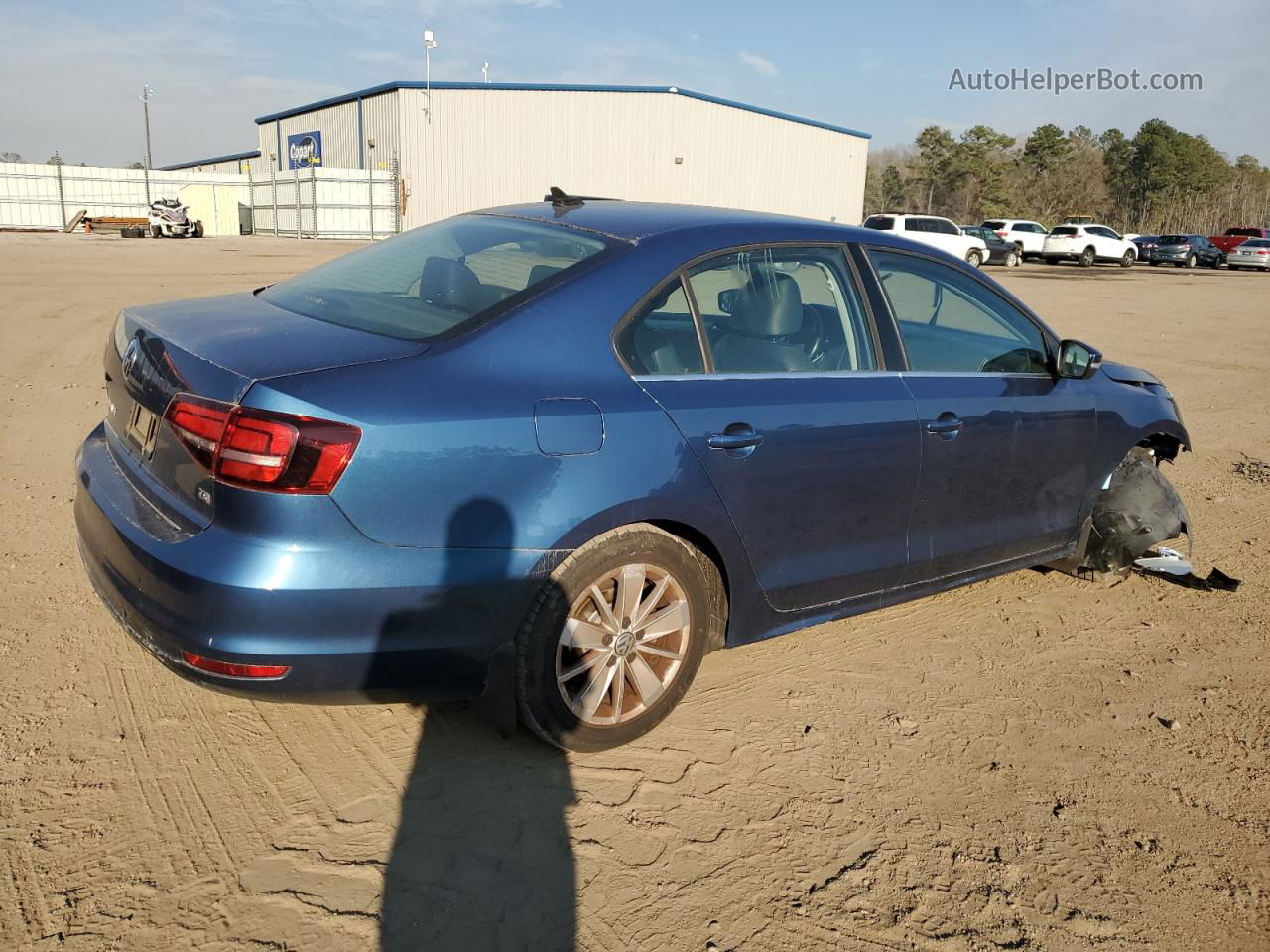 2016 Volkswagen Jetta Se Blue vin: 3VWD67AJ5GM382790