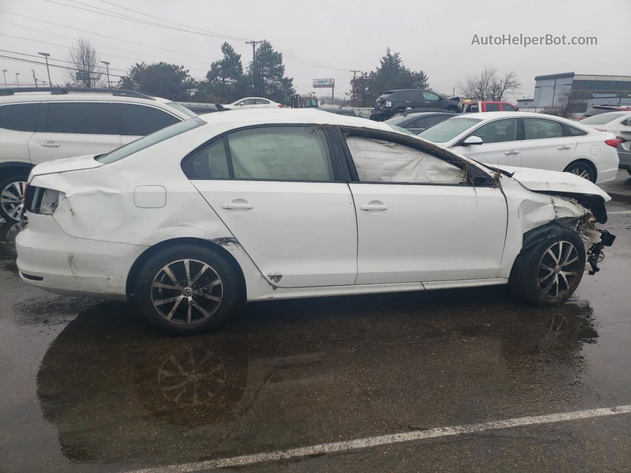 2016 Volkswagen Jetta Se White vin: 3VWD67AJ5GM419689