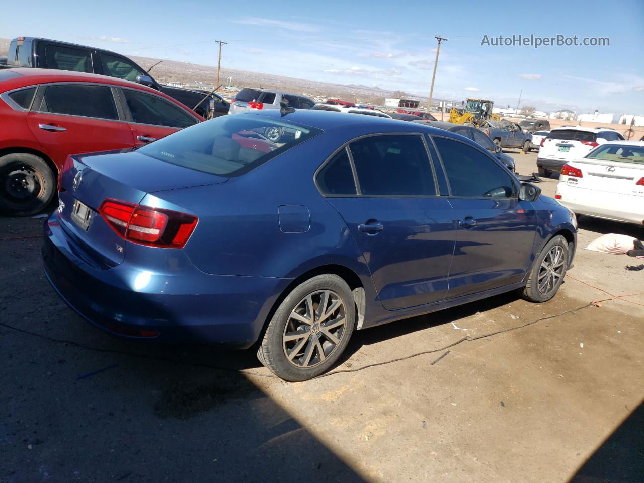 2016 Volkswagen Jetta Se Синий vin: 3VWD67AJ6GM260696