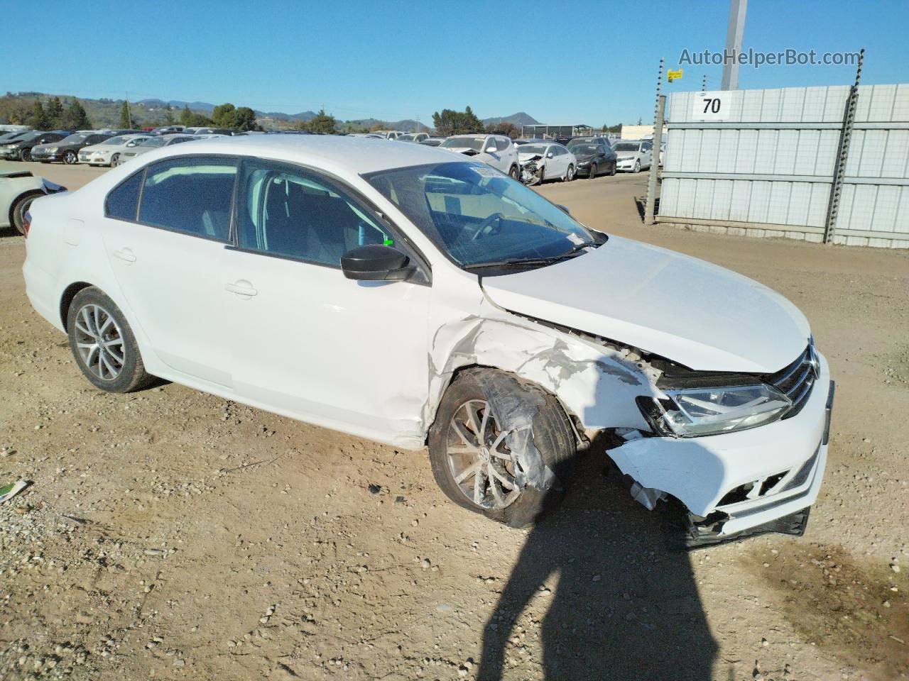 2016 Volkswagen Jetta Se White vin: 3VWD67AJ6GM264876