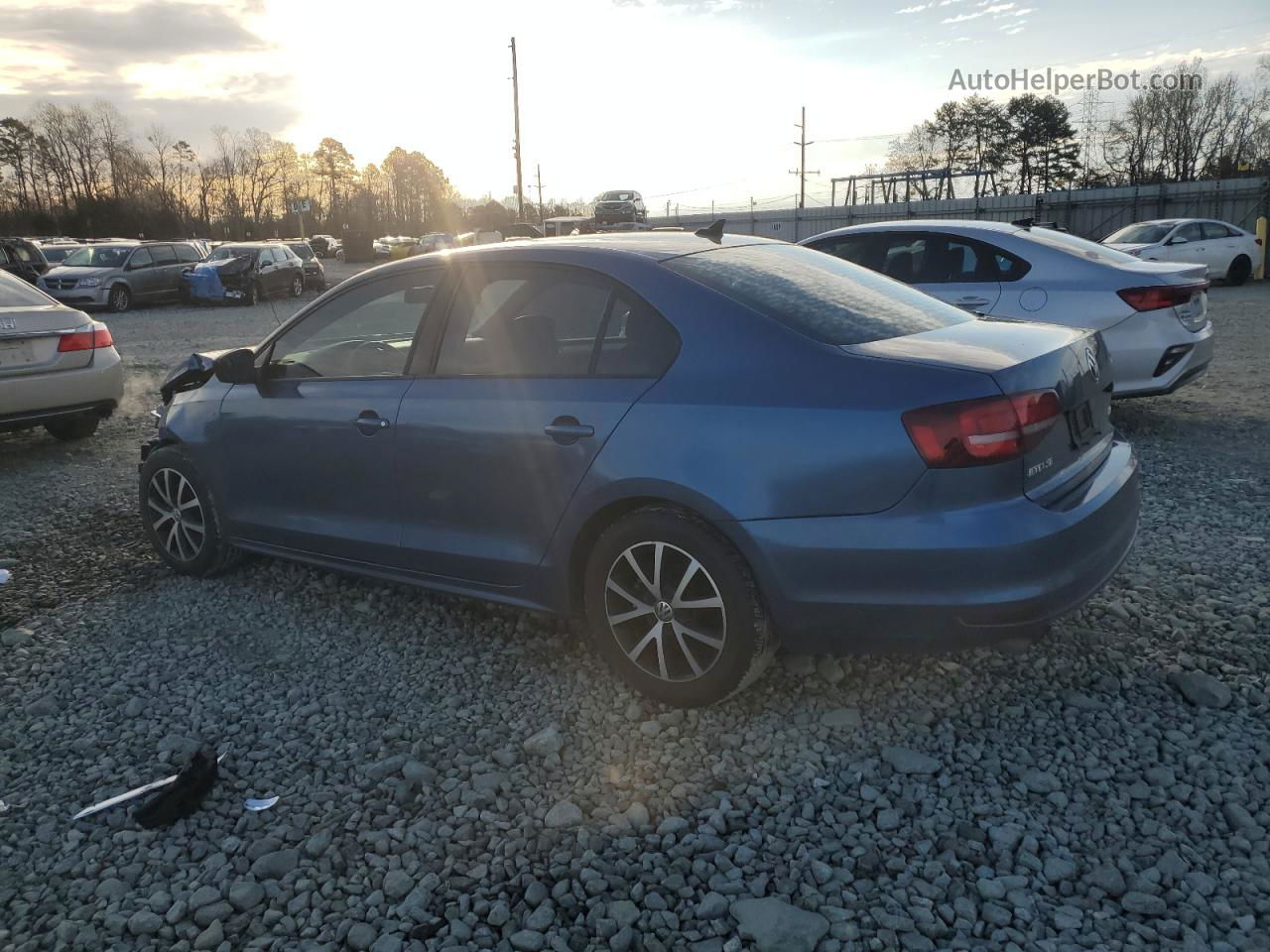 2016 Volkswagen Jetta Se Blue vin: 3VWD67AJ7GM293349