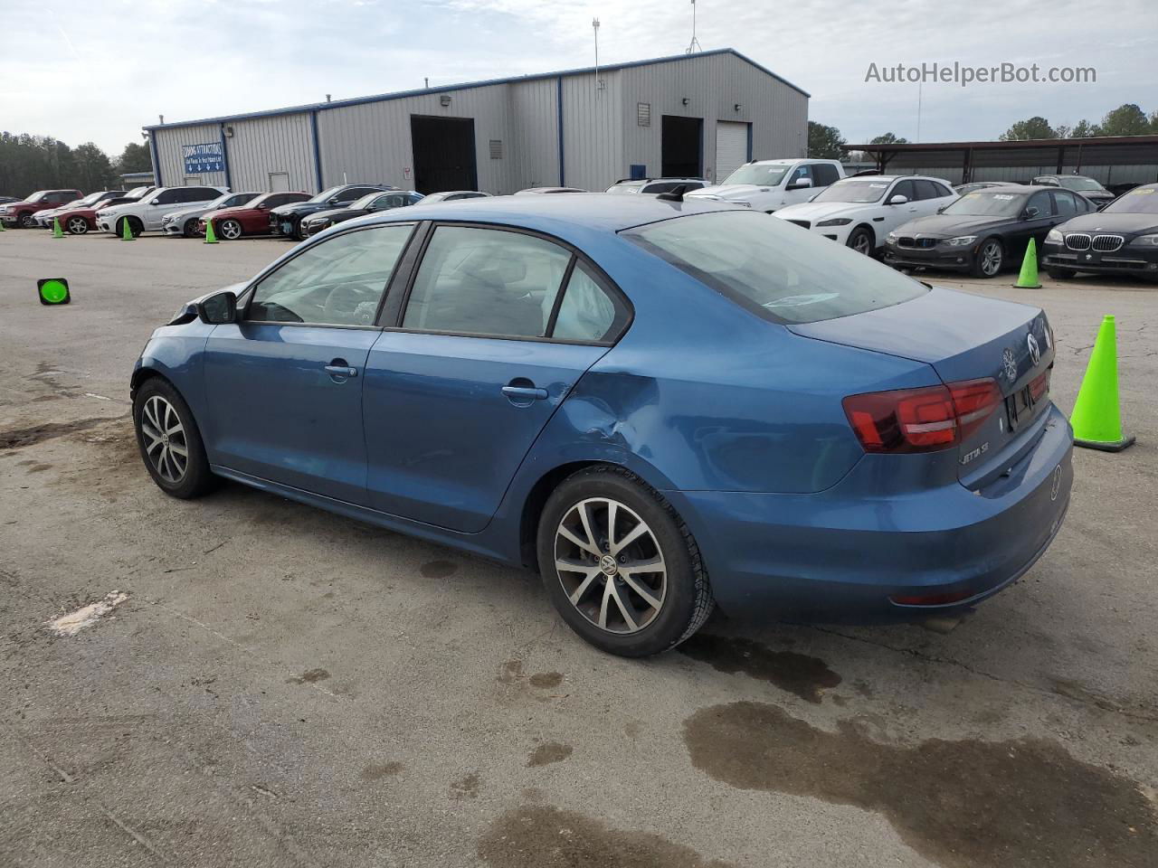 2016 Volkswagen Jetta Se Blue vin: 3VWD67AJ8GM243866