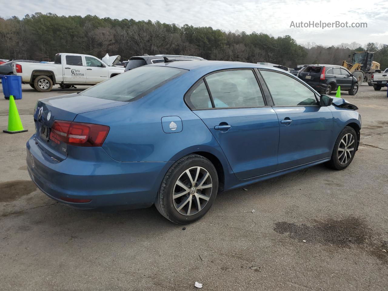 2016 Volkswagen Jetta Se Blue vin: 3VWD67AJ8GM243866