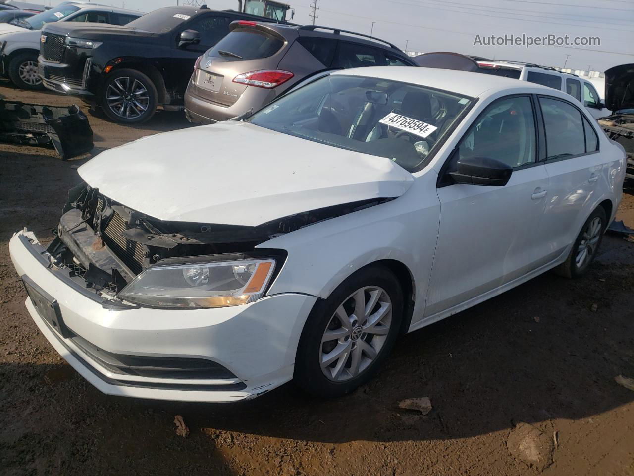 2016 Volkswagen Jetta Se White vin: 3VWD67AJ8GM252681