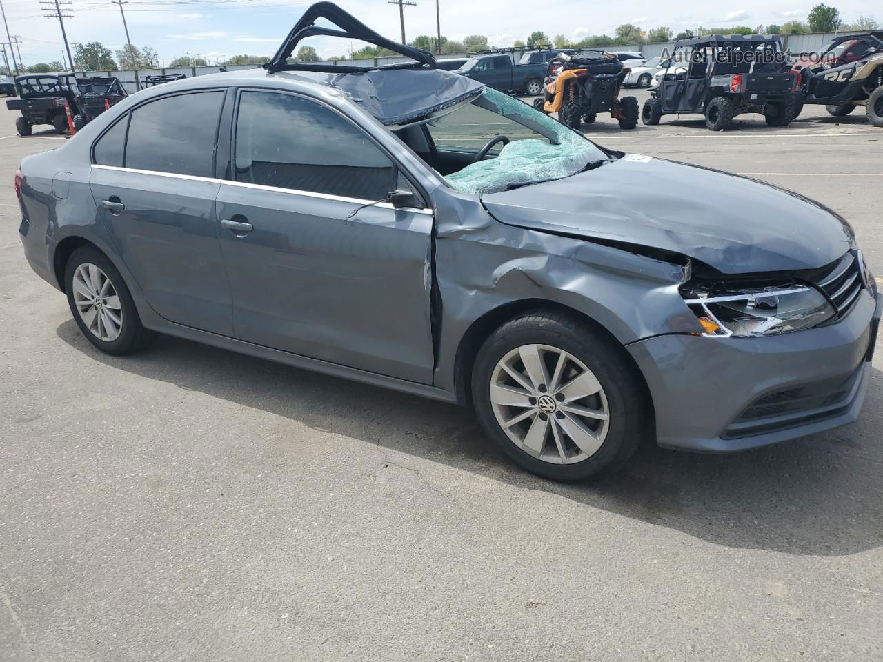 2016 Volkswagen Jetta Se Charcoal vin: 3VWD67AJ8GM357785