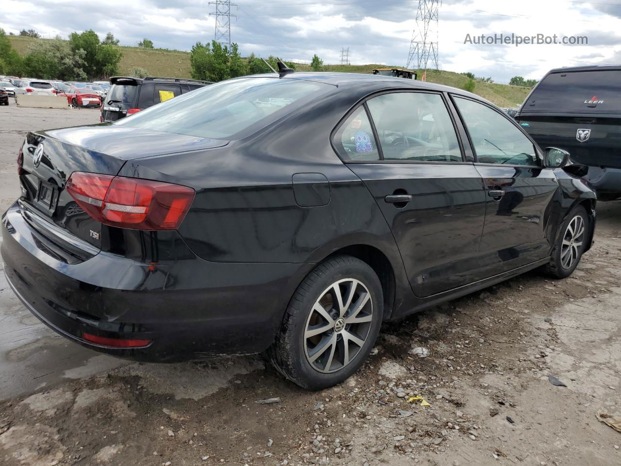 2016 Volkswagen Jetta Se Black vin: 3VWD67AJ8GM411408