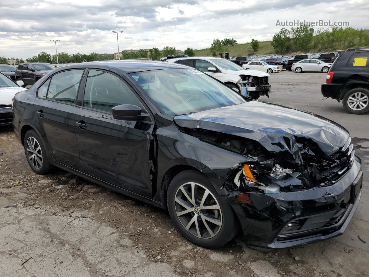 2016 Volkswagen Jetta Se Black vin: 3VWD67AJ8GM411408