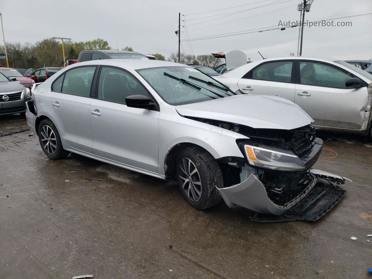 2016 Volkswagen Jetta Se Silver vin: 3VWD67AJ9GM284636