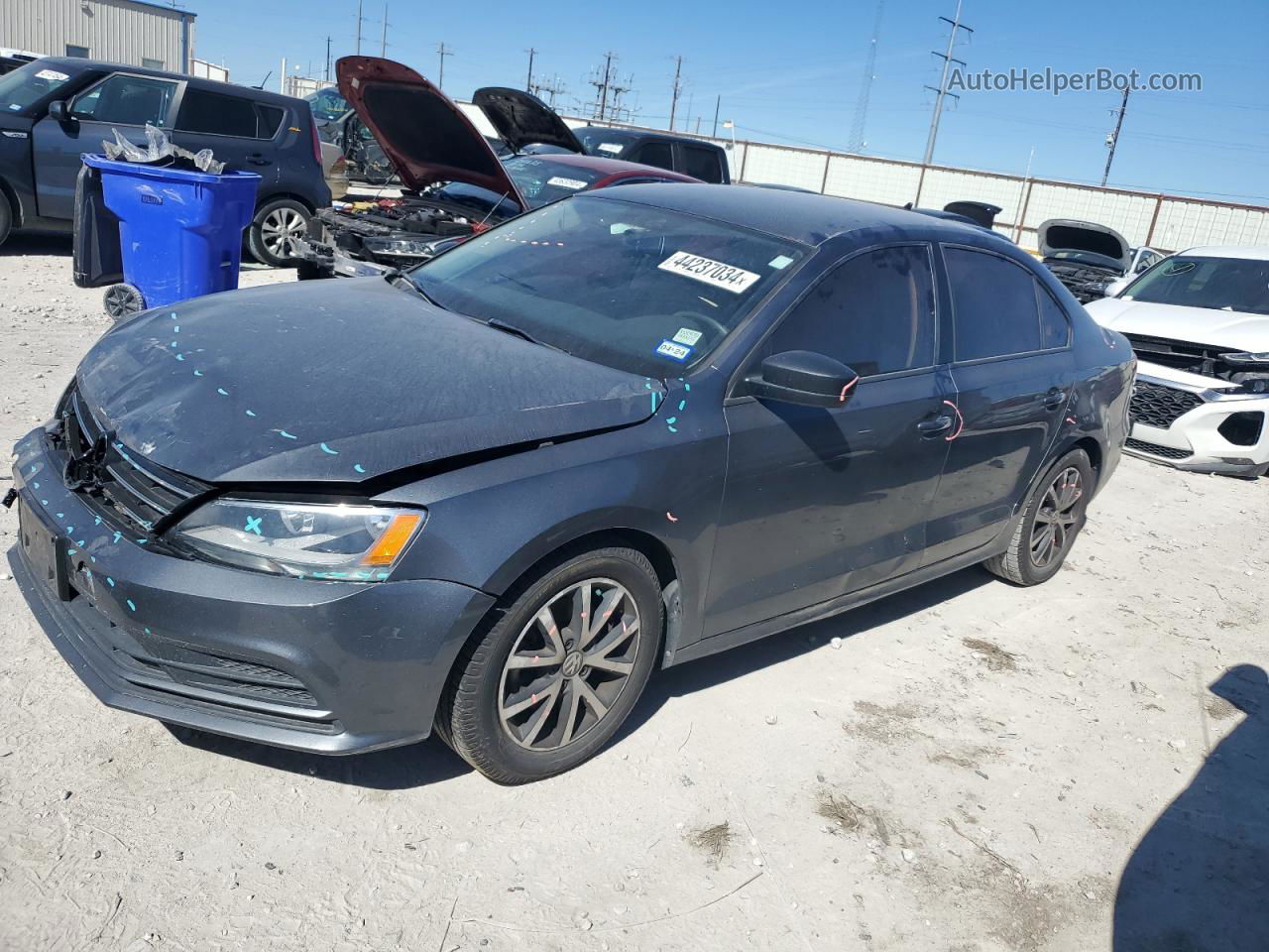 2016 Volkswagen Jetta Se Серый vin: 3VWD67AJ9GM317800