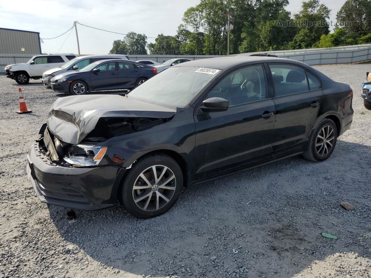 2016 Volkswagen Jetta Se Black vin: 3VWD67AJ9GM340817