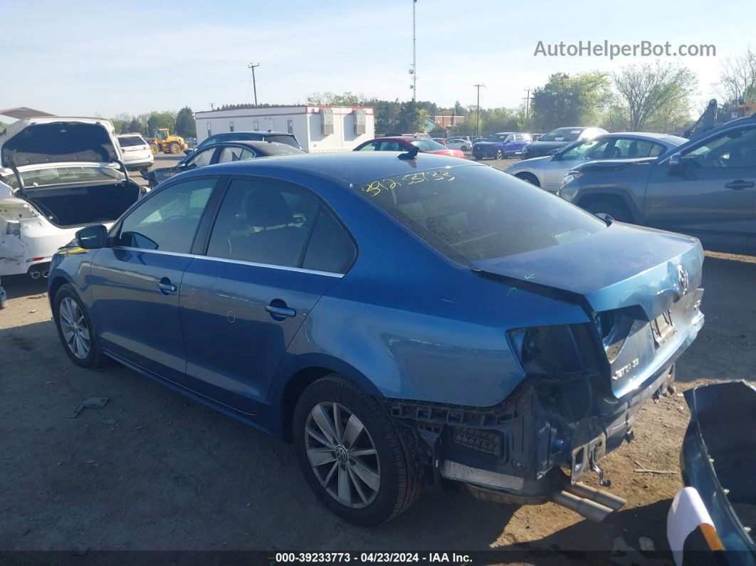 2016 Volkswagen Jetta 1.4t Se Blue vin: 3VWD67AJ9GM362901