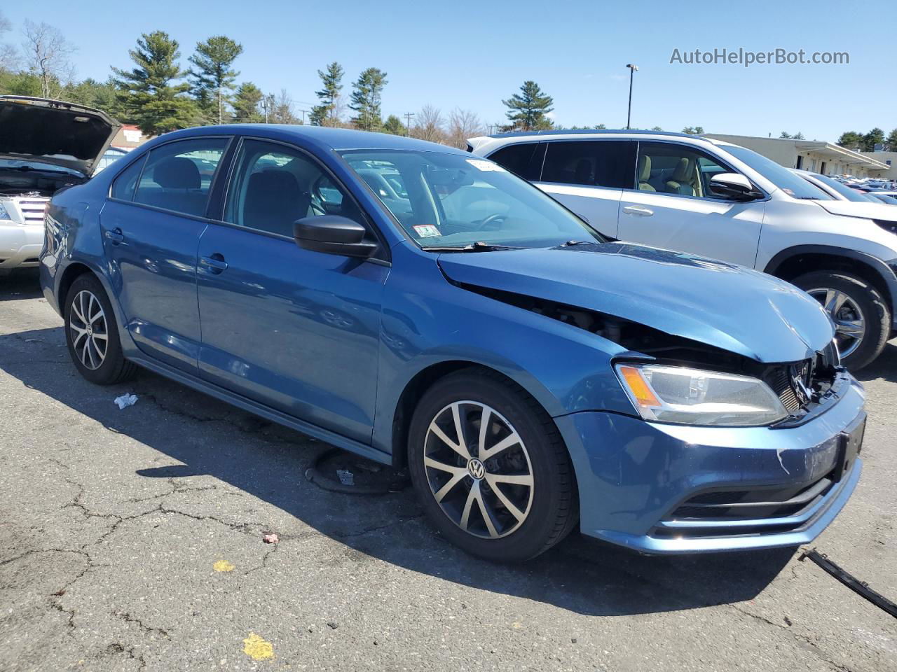 2016 Volkswagen Jetta Se Blue vin: 3VWD67AJXGM217575