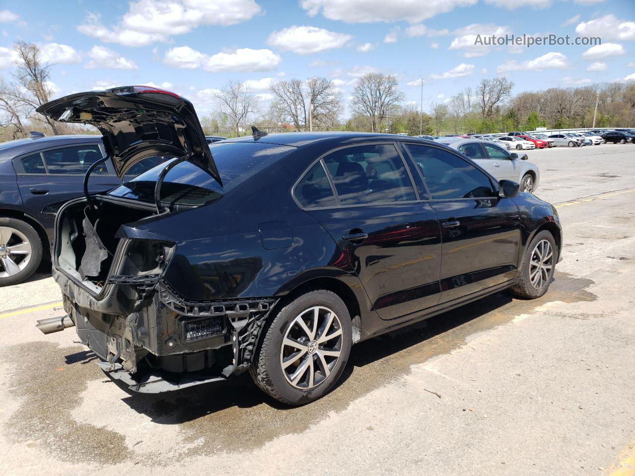 2016 Volkswagen Jetta Se Black vin: 3VWD67AJXGM224848