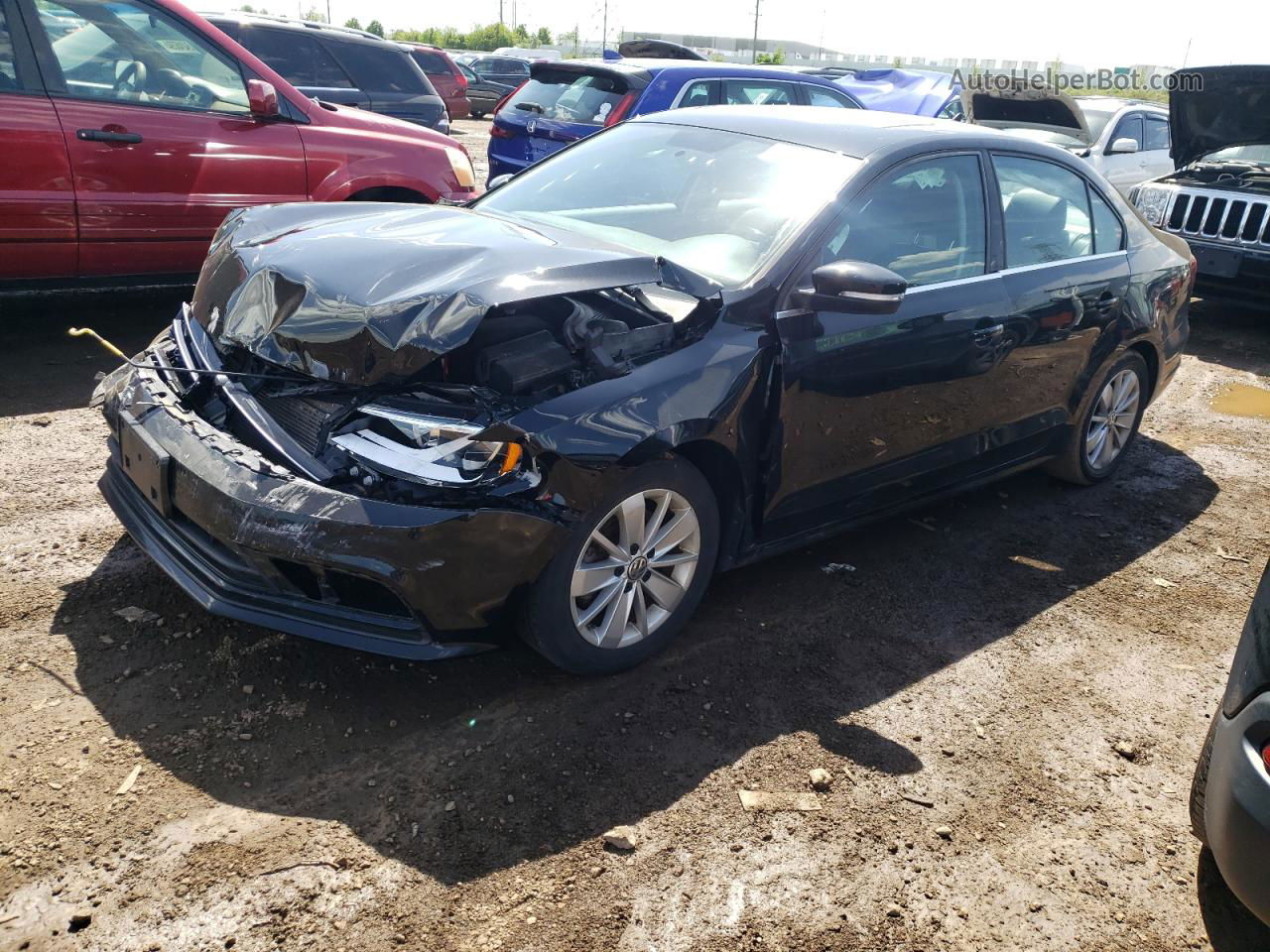 2016 Volkswagen Jetta Se Черный vin: 3VWD67AJXGM401852