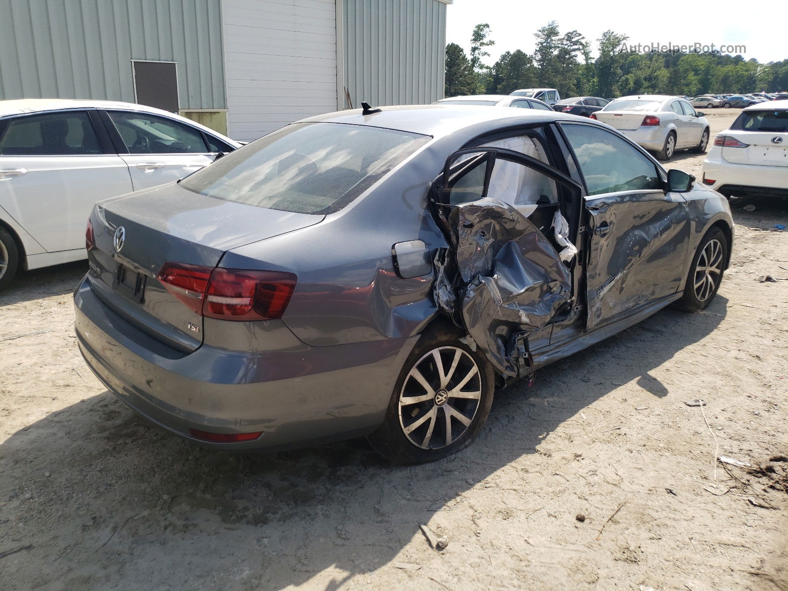 2017 Volkswagen Jetta Se Gray vin: 3VWDB7AJ0HM206100