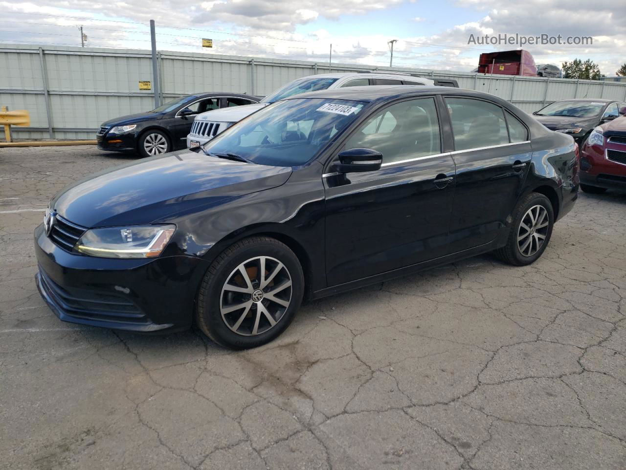 2017 Volkswagen Jetta Se Черный vin: 3VWDB7AJ0HM265860