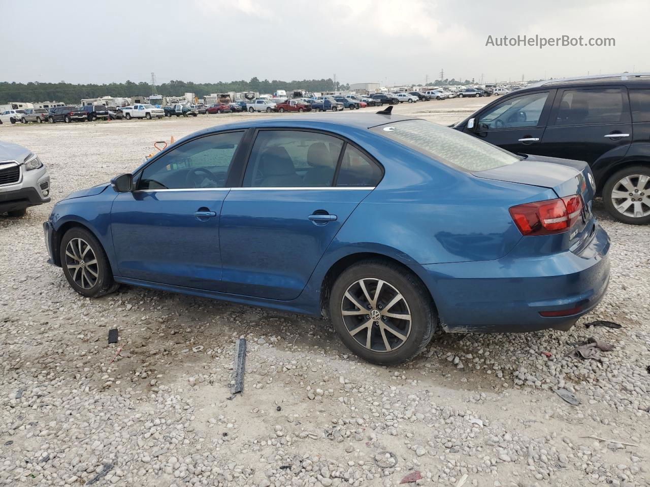 2017 Volkswagen Jetta Se Blue vin: 3VWDB7AJ0HM361889